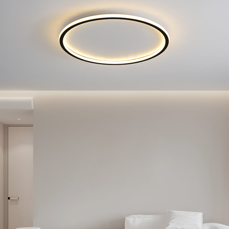 Plafonnier LED moderne et simple de forme ronde, luminaire décoratif d'intérieur, idéal pour une chambre à coucher