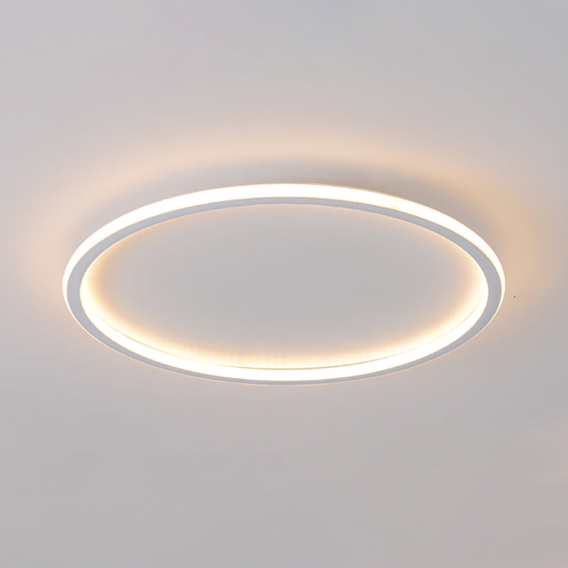 Plafonnier LED moderne et simple de forme ronde, luminaire décoratif d'intérieur, idéal pour une chambre à coucher