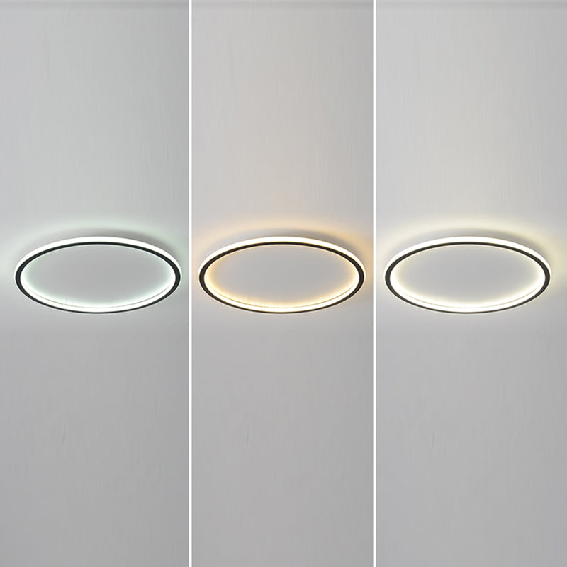 Plafonnier LED moderne et simple de forme ronde, luminaire décoratif d'intérieur, idéal pour une chambre à coucher