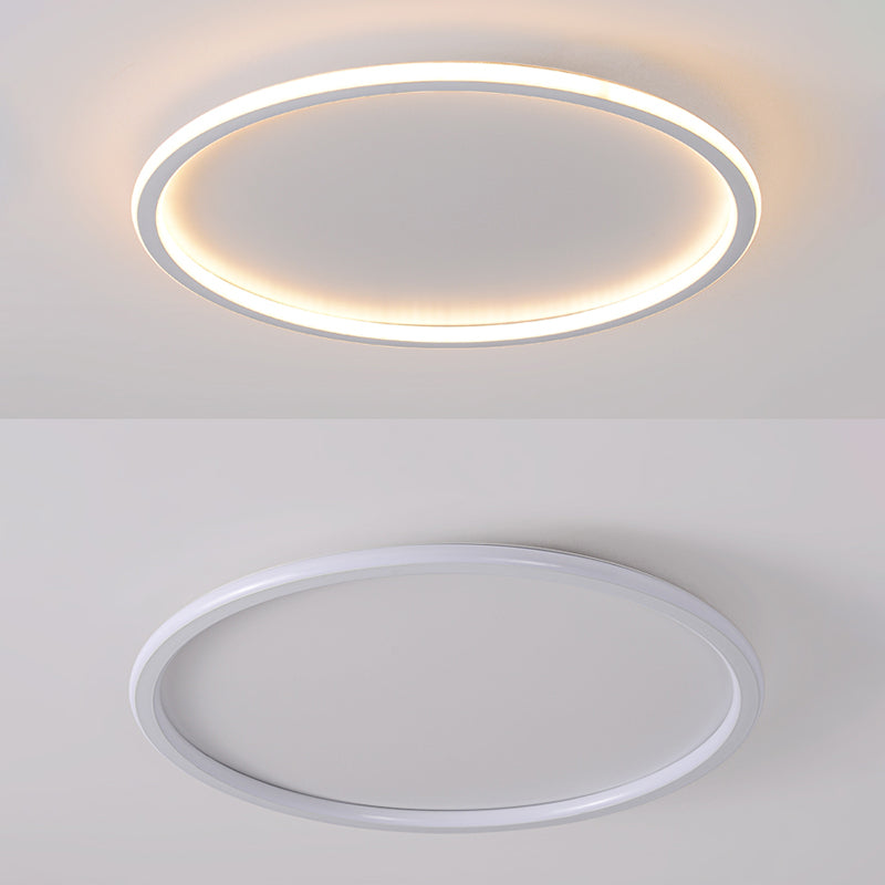 Plafonnier LED moderne et simple de forme ronde, luminaire décoratif d'intérieur, idéal pour une chambre à coucher