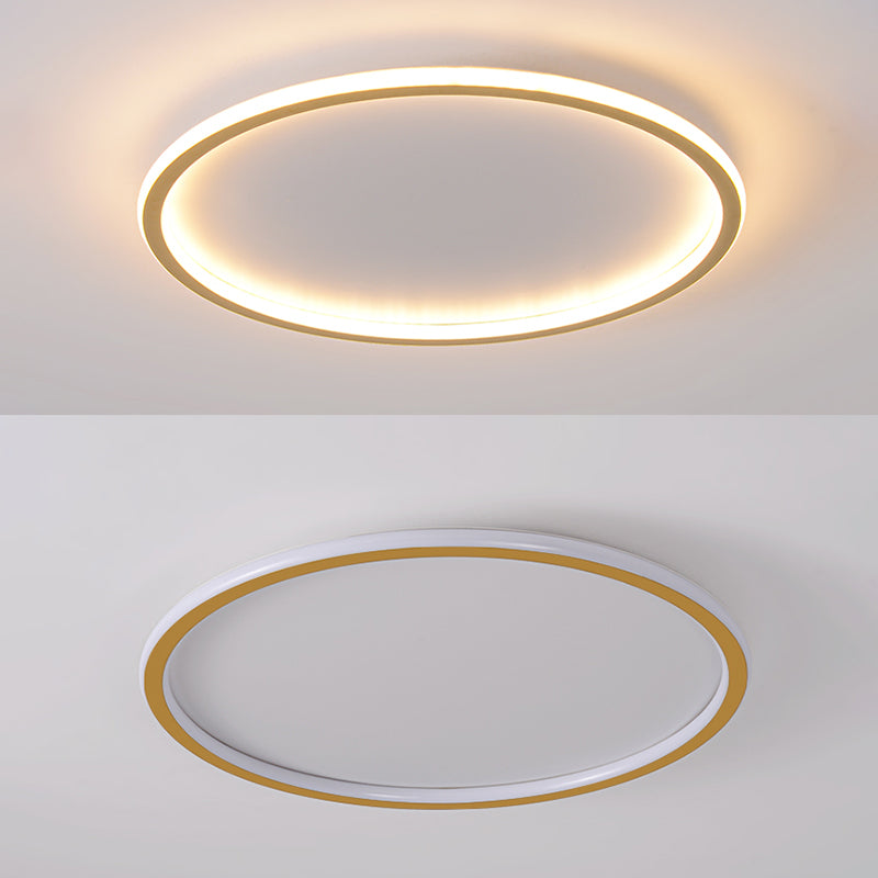 Plafonnier LED moderne et simple de forme ronde, luminaire décoratif d'intérieur, idéal pour une chambre à coucher