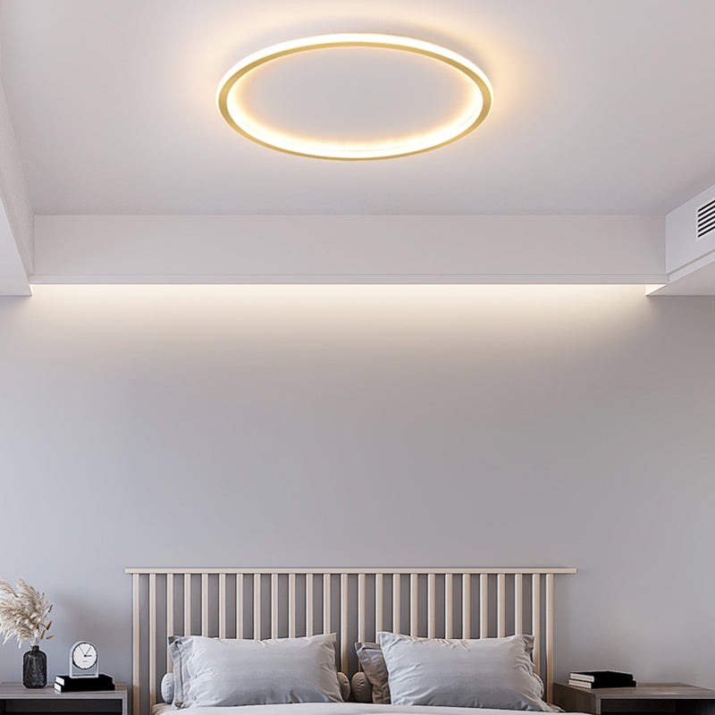 Plafonnier LED moderne et simple de forme ronde, luminaire décoratif d'intérieur, idéal pour une chambre à coucher