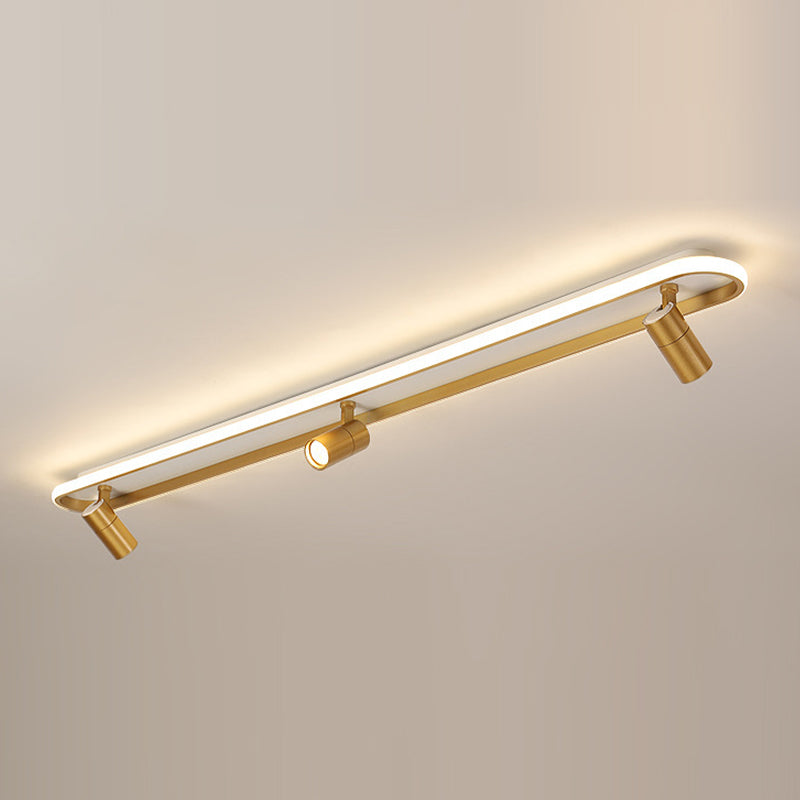 Modern LED Ceiling Lamp with Spotlight Gold Flush Mount Light for Clothing Shop