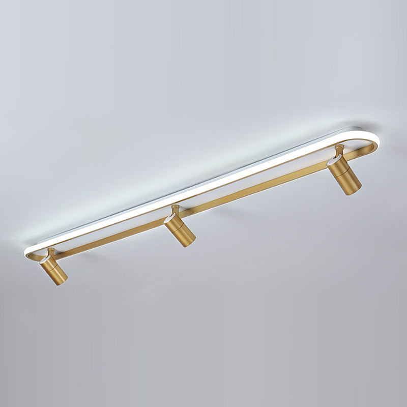 Modern LED Ceiling Lamp with Spotlight Gold Flush Mount Light for Clothing Shop