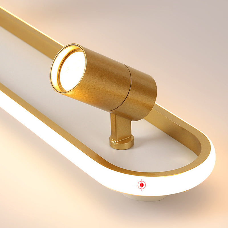 Modern LED Ceiling Lamp with Spotlight Gold Flush Mount Light for Clothing Shop