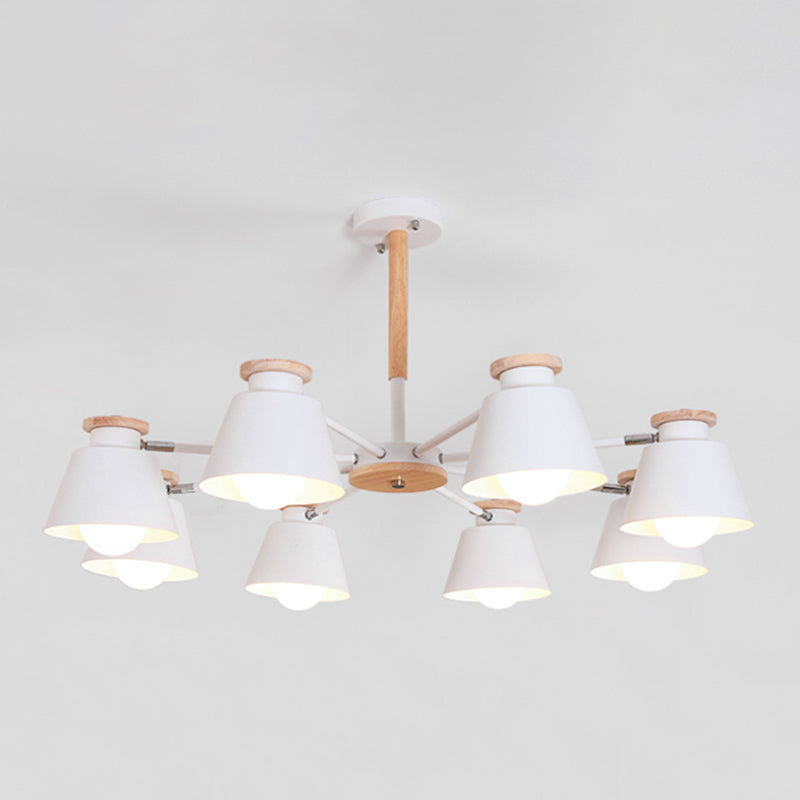 Accesorios de iluminación de lámparas de madera modernos Luz de suspensión de beige múltiple para sala de estar