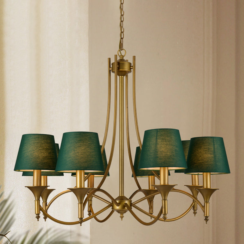 Multi-Head Chandelier Lighting Fixtures Traditional Chandelier Pendant Light with Fabric Shade