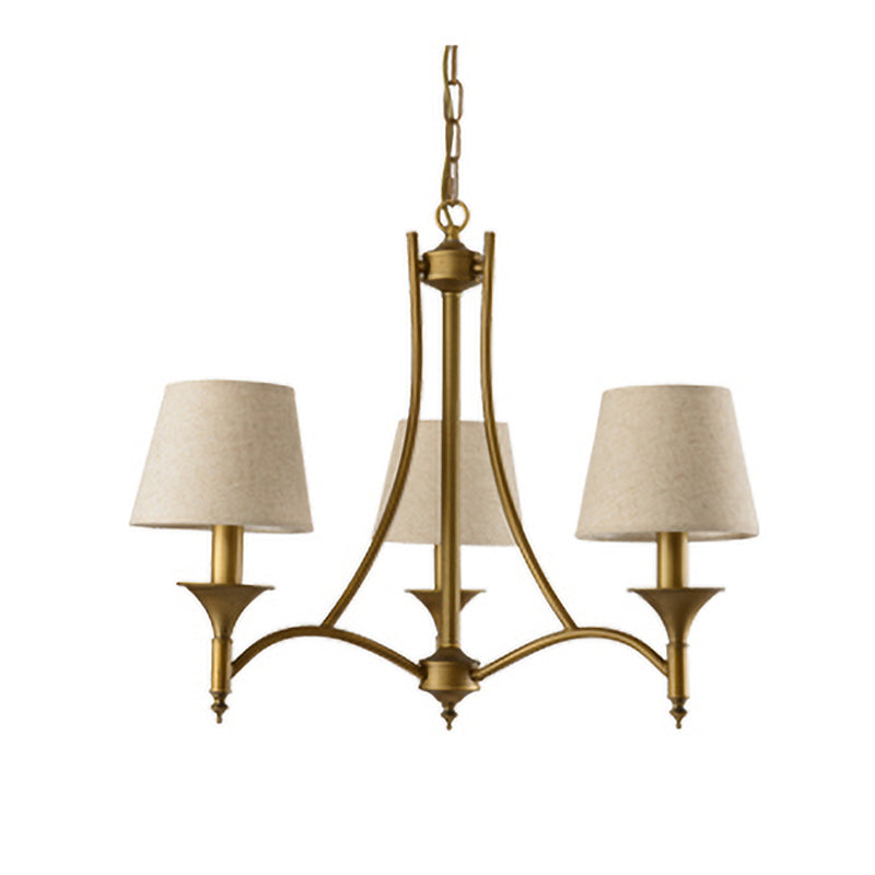 Multi-Head Chandelier Lighting Fixtures Traditional Chandelier Pendant Light with Fabric Shade