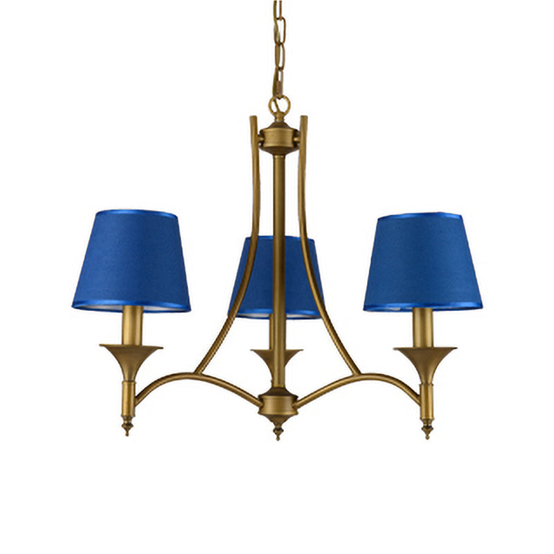 Multi-Head Chandelier Lighting Fixtures Traditional Chandelier Pendant Light with Fabric Shade