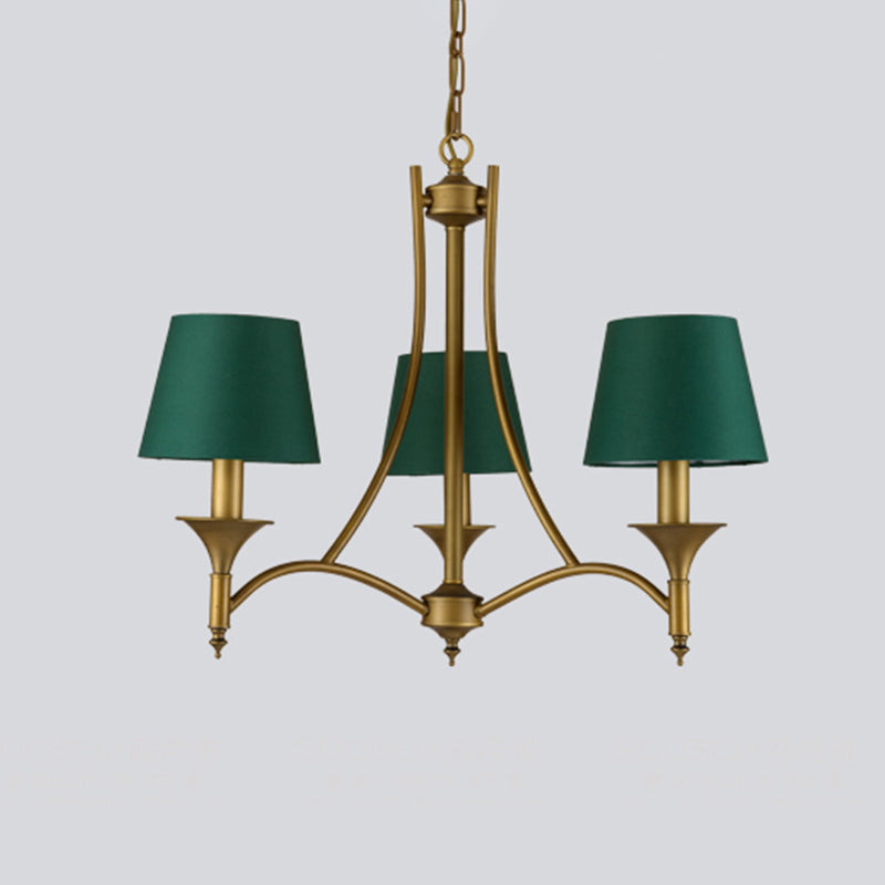 Multi-Head Chandelier Lighting Fixtures Traditional Chandelier Pendant Light with Fabric Shade