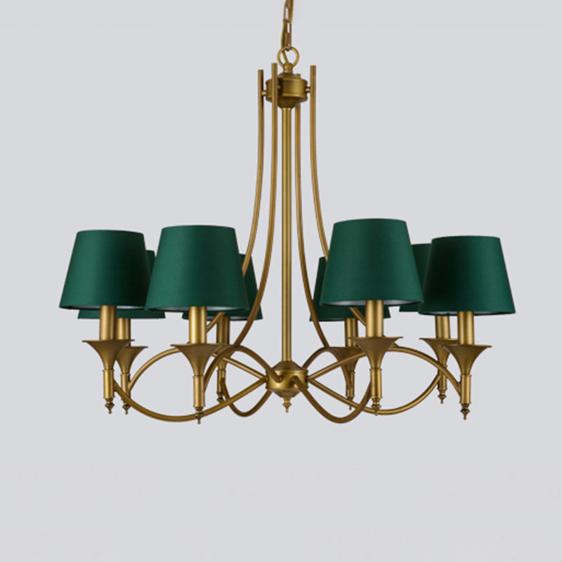 Multi-Head Chandelier Lighting Fixtures Traditional Chandelier Pendant Light with Fabric Shade