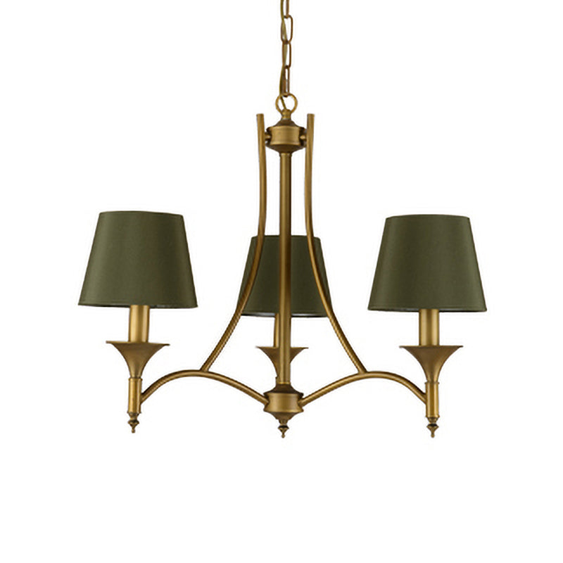 Multi-Head Chandelier Lighting Fixtures Traditional Chandelier Pendant Light with Fabric Shade