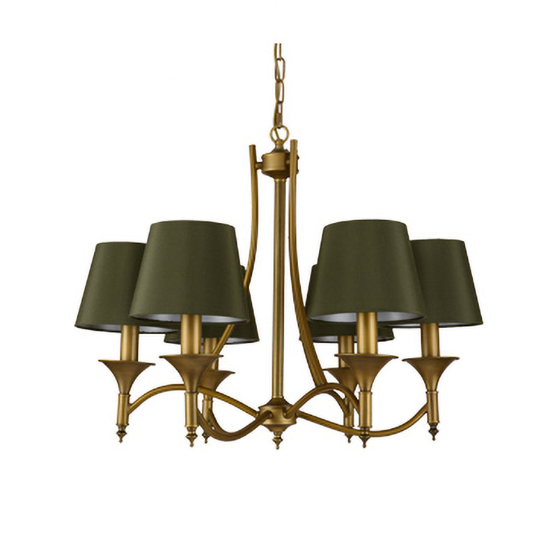 Multi-Head Chandelier Lighting Fixtures Traditional Chandelier Pendant Light with Fabric Shade