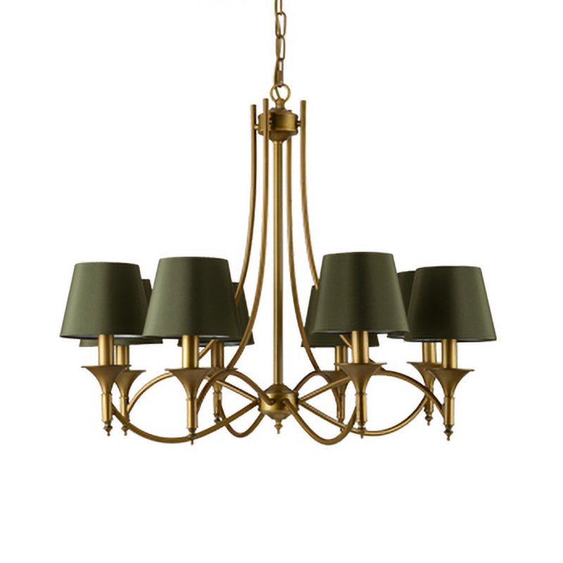 Multi-Head Chandelier Lighting Fixtures Traditional Chandelier Pendant Light with Fabric Shade