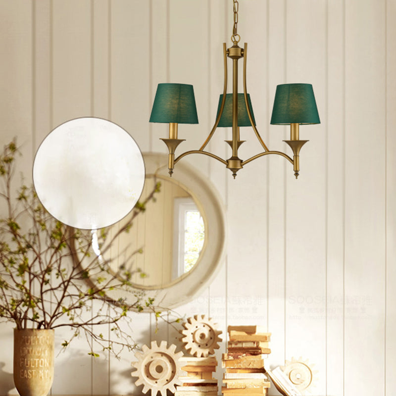Multi-Head Chandelier Lighting Fixtures Traditional Chandelier Pendant Light with Fabric Shade