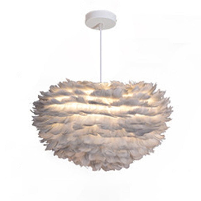 Modern Feather Hanging Lights Children's Room Bedroom Living Room Chandelier