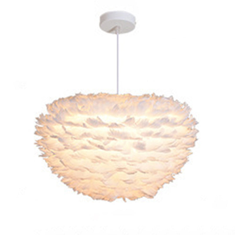Modern Feather Hanging Lights Children's Room Bedroom Living Room Chandelier