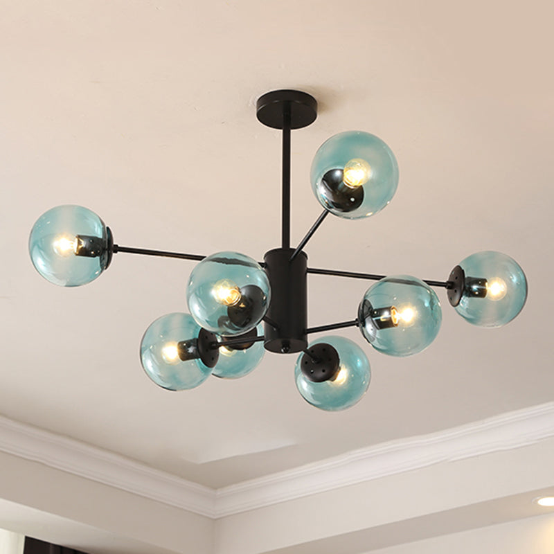 Simplicity Chandelier Light Fixture Black Hanging Ceiling Light for Living Room