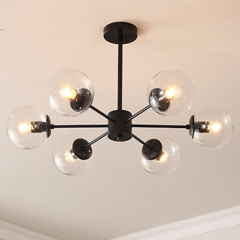 Simplicity Chandelier Light Fixture Black Hanging Ceiling Light for Living Room