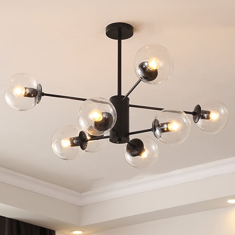 Simplicity Chandelier Light Fixture Black Hanging Ceiling Light for Living Room