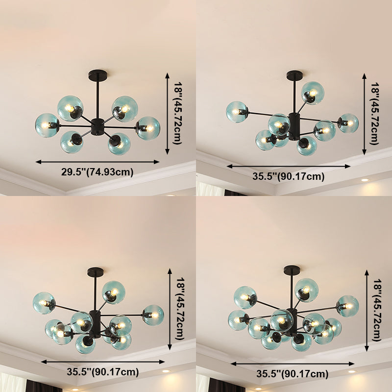 Simplicity Chandelier Light Fixture Black Hanging Ceiling Light for Living Room