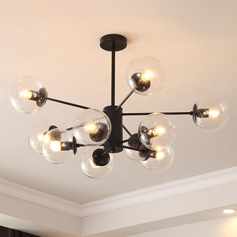 Simplicity Chandelier Light Fixture Black Hanging Ceiling Light for Living Room