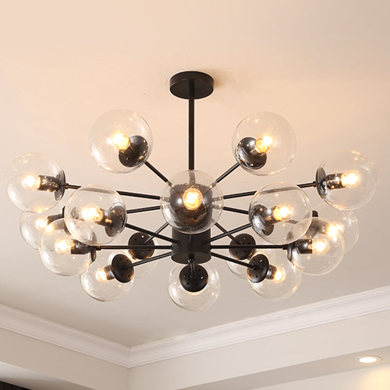Simplicity Chandelier Light Fixture Black Hanging Ceiling Light for Living Room