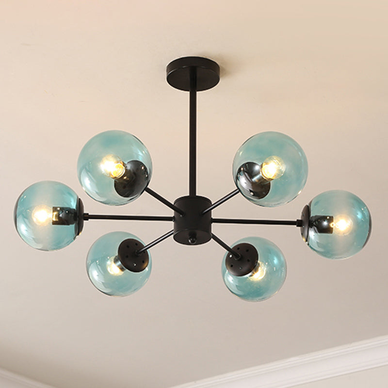 Simplicity Chandelier Light Fixture Black Hanging Ceiling Light for Living Room