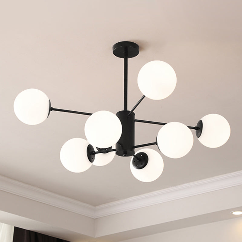 Simplicity Chandelier Light Fixture Black Hanging Ceiling Light for Living Room