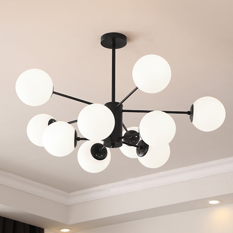 Simplicity Chandelier Light Fixture Black Hanging Ceiling Light for Living Room