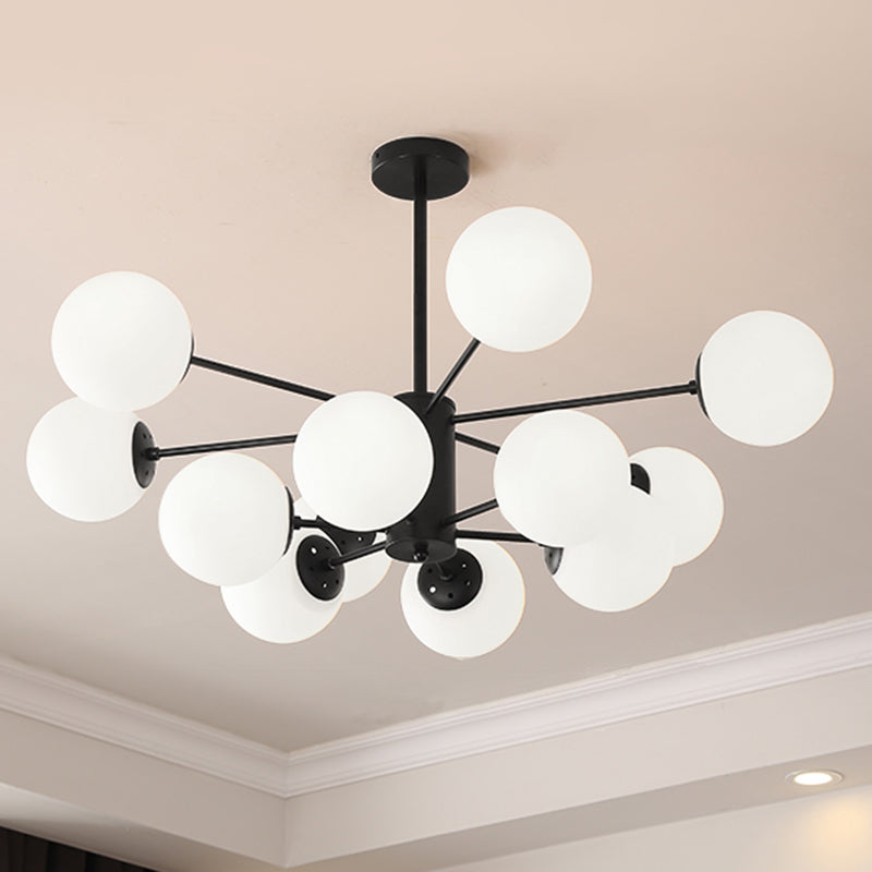 Simplicity Chandelier Light Fixture Black Hanging Ceiling Light for Living Room