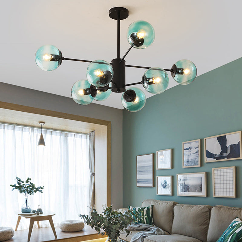 Simplicity Chandelier Light Fixture Black Hanging Ceiling Light for Living Room