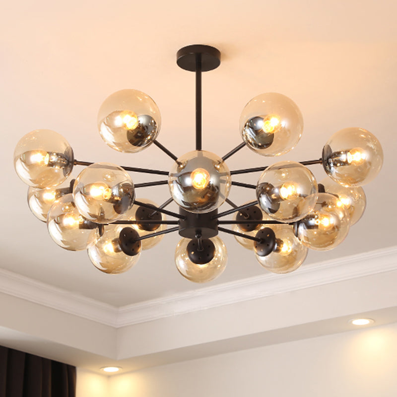 Simplicity Chandelier Light Fixture Black Hanging Ceiling Light for Living Room