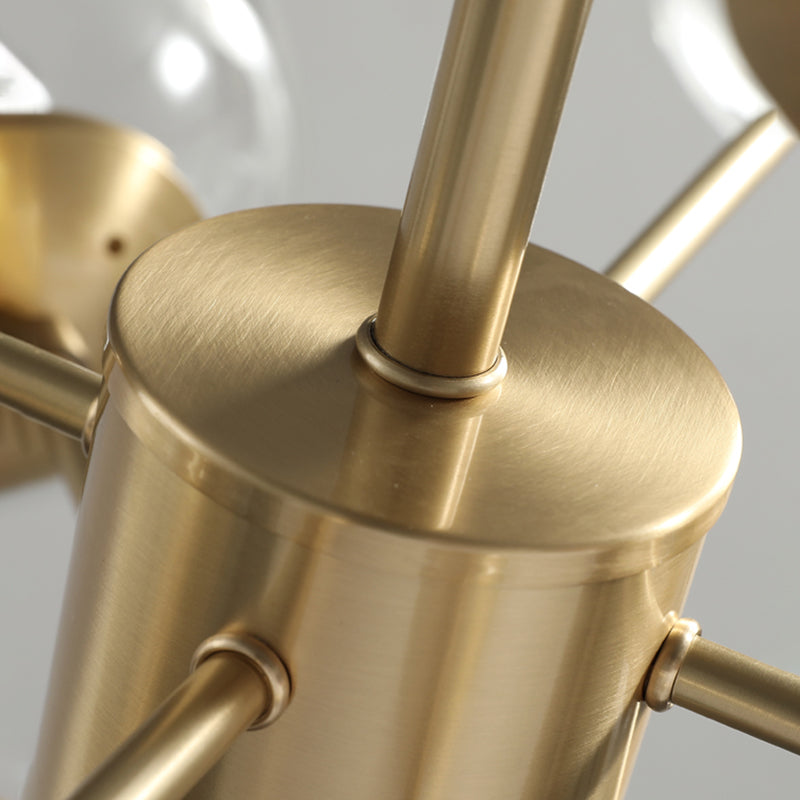 Metal Ceiling Hanging Lights Modernist Chandelier Light Fixture with Glass Shade