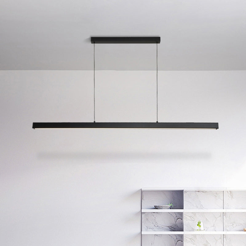 Lámpara de luz de luz simple LED lámpara colgante rectangular moderna para comedor