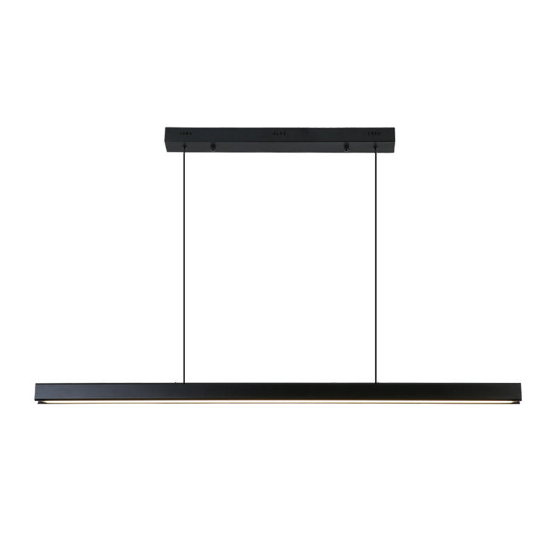 Lámpara de luz de luz simple LED lámpara colgante rectangular moderna para comedor