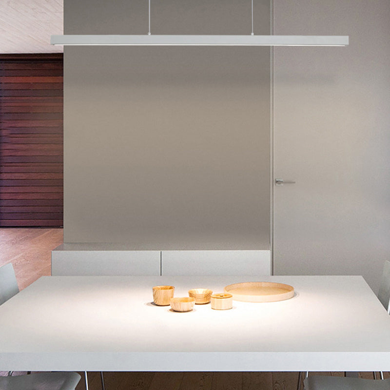 LED Simple Island Light Fixture Modern Rectangle Pendant Lamp for Dining Room