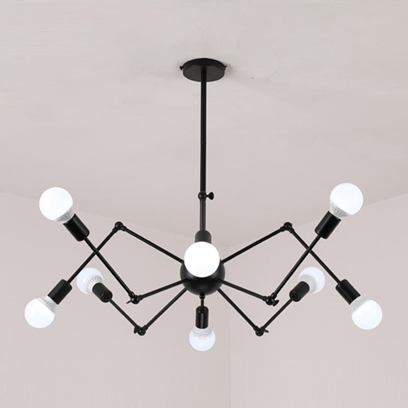 Spider Chandelier Lighting Fixtures Industrial Multi-Head Suspension Light for Living Room