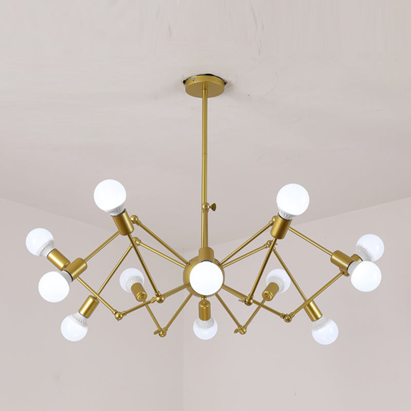 Spider Chandelier Lighting Fixtures Industrial Multi-Head Suspension Light for Living Room