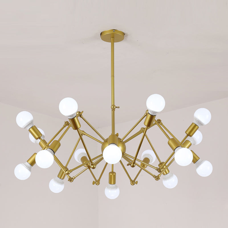 Spider Chandelier Lighting Fixtures Industrial Multi-Head Suspension Light for Living Room