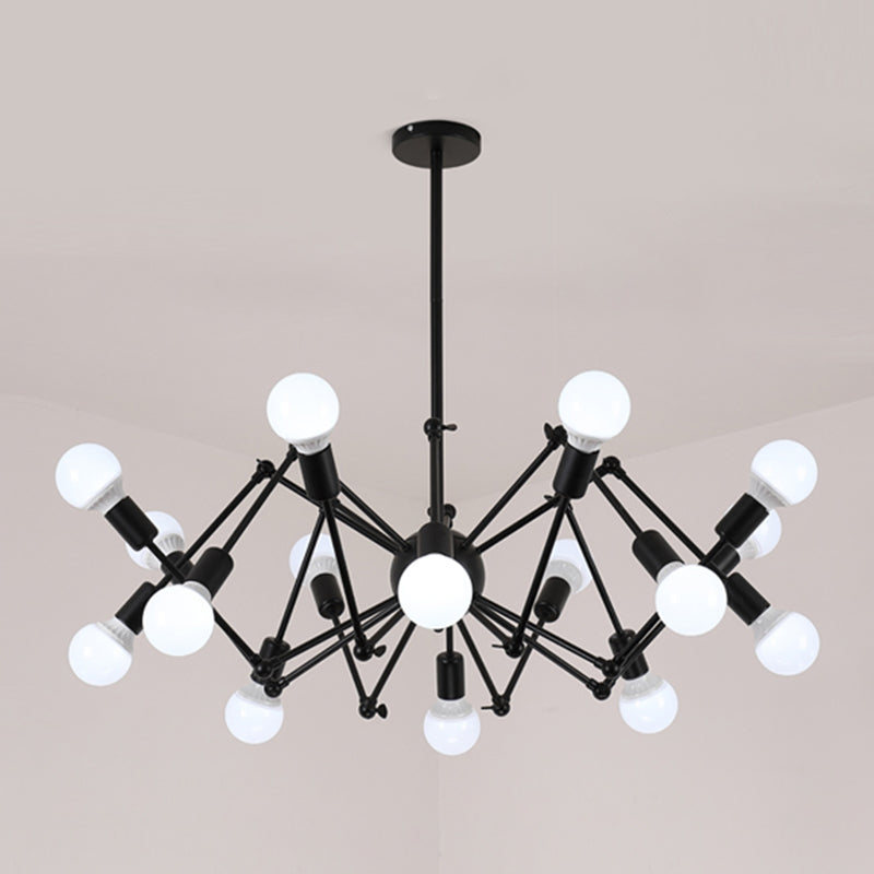 Spider Chandelier Lighting Fixtures Industrial Multi-Head Suspension Light for Living Room