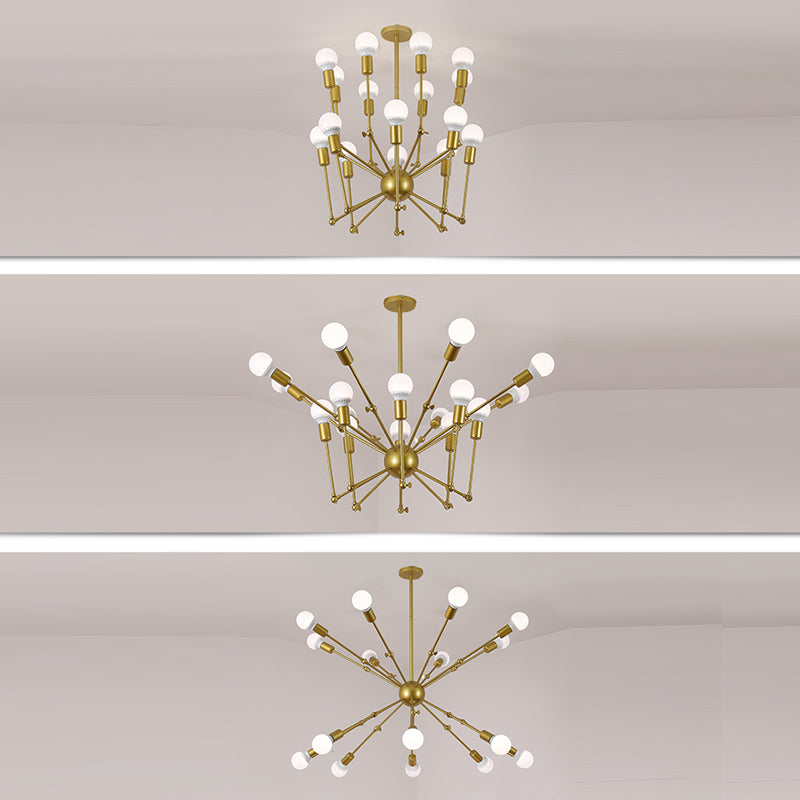 Spider Chandelier Lighting Fixtures Industrial Multi-Head Suspension Light for Living Room