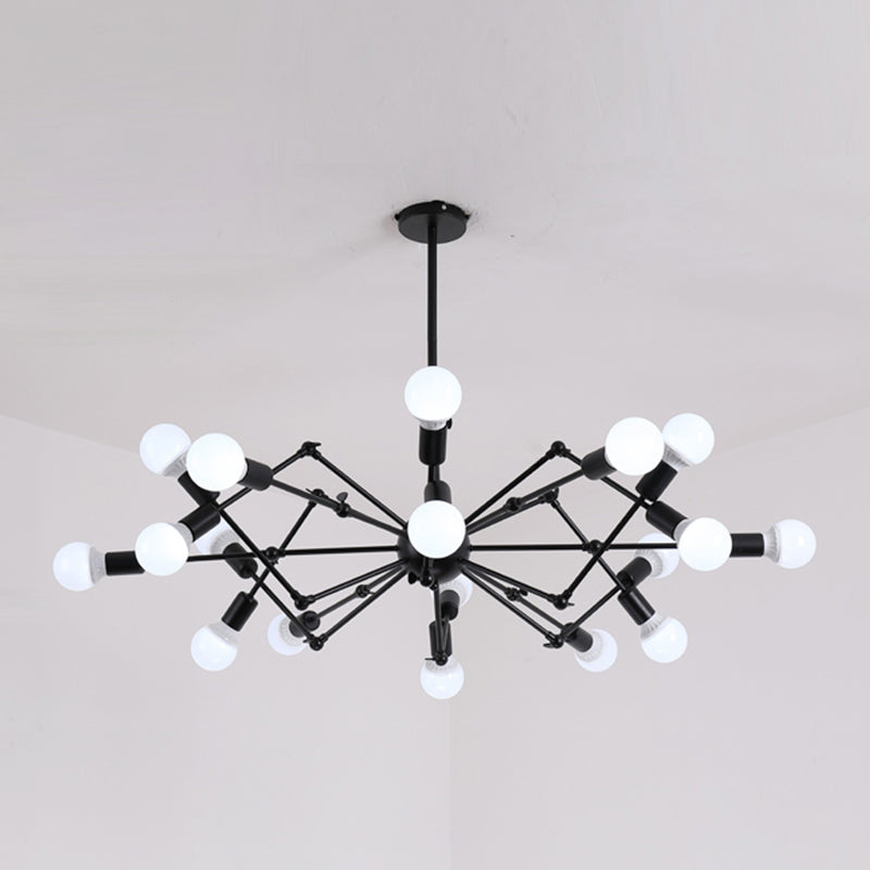 Spider Chandelier Lighting Fixtures Industrial Multi-Head Suspension Light for Living Room
