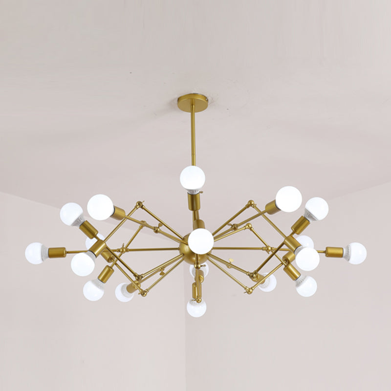 Spider Chandelier Lighting Fixtures Industrial Multi-Head Suspension Light for Living Room