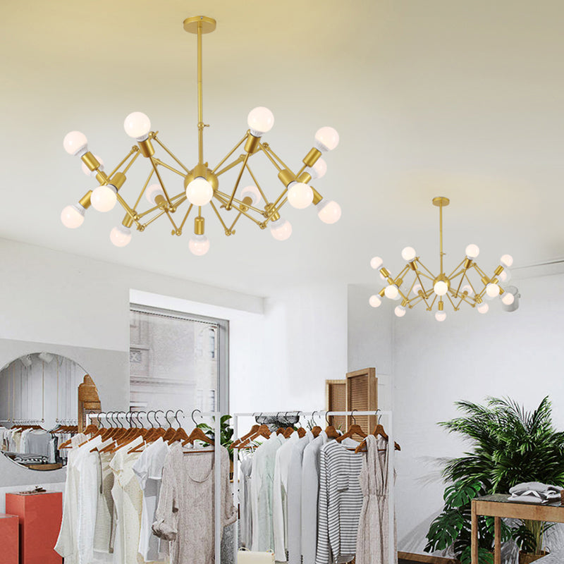 Spider Chandelier Lighting Fixtures Industrial Multi-Head Suspension Light for Living Room