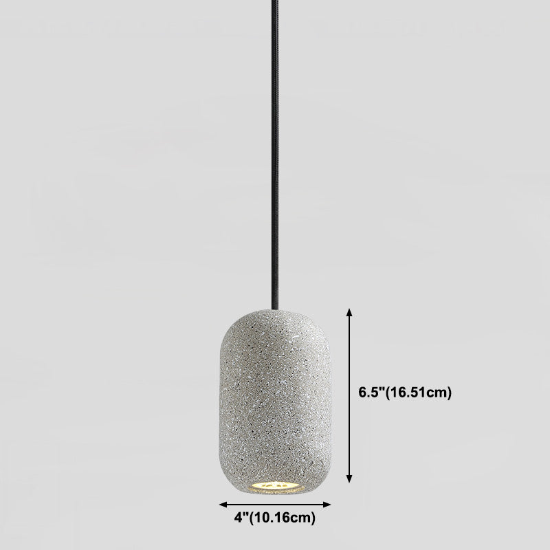 Lámpara de suspensión modernista de luz colgante de cemento cilíndrico para dormitorio