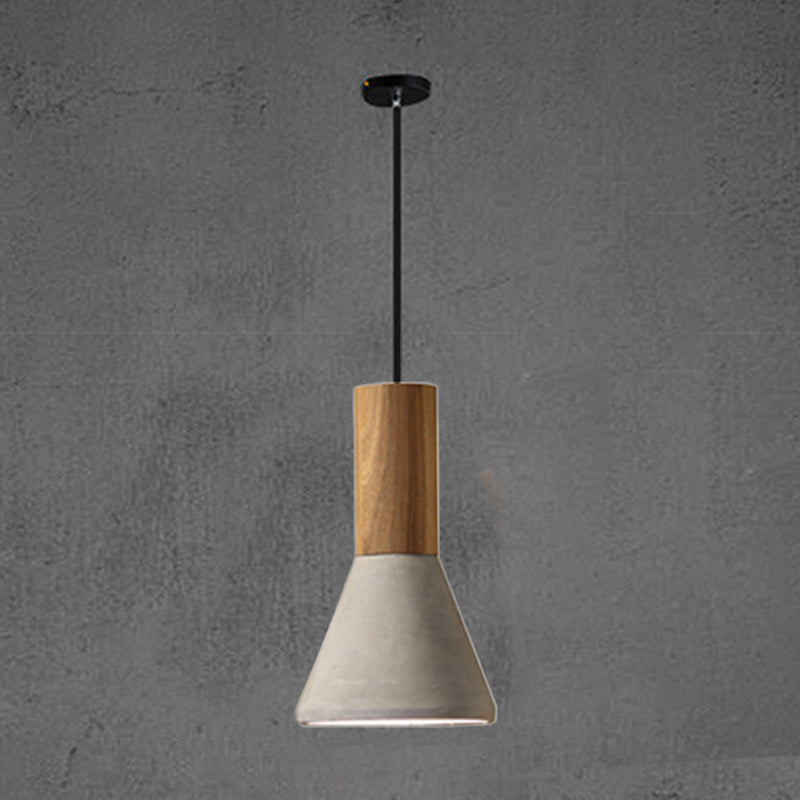 Grey Cement Pendant Light Modernist Suspension Pendant for Bedroom Foyer