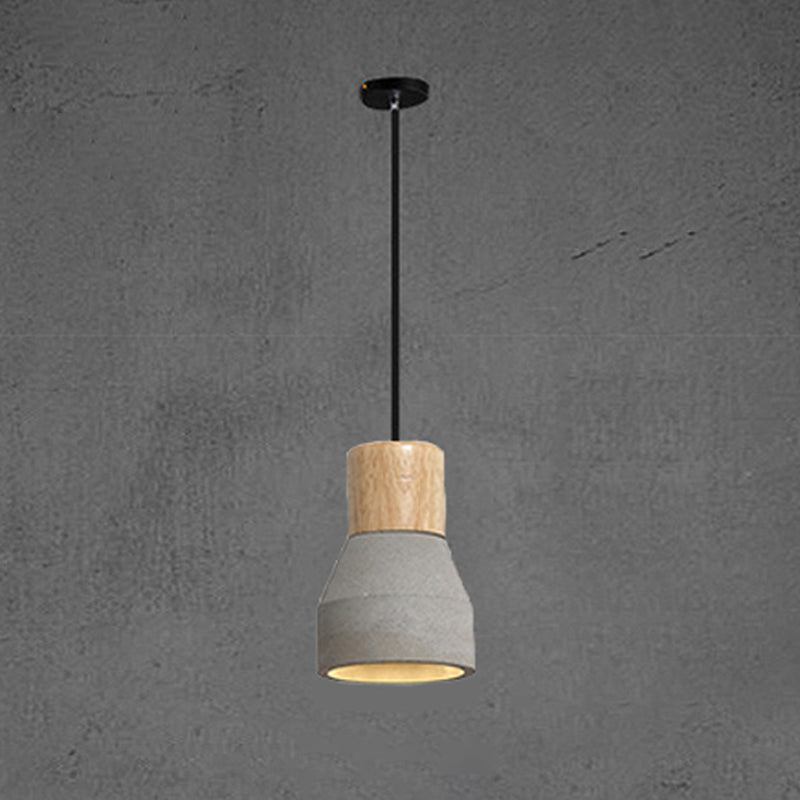 Grey Cement Pendant Light Modernist Suspension Pendant for Bedroom Foyer