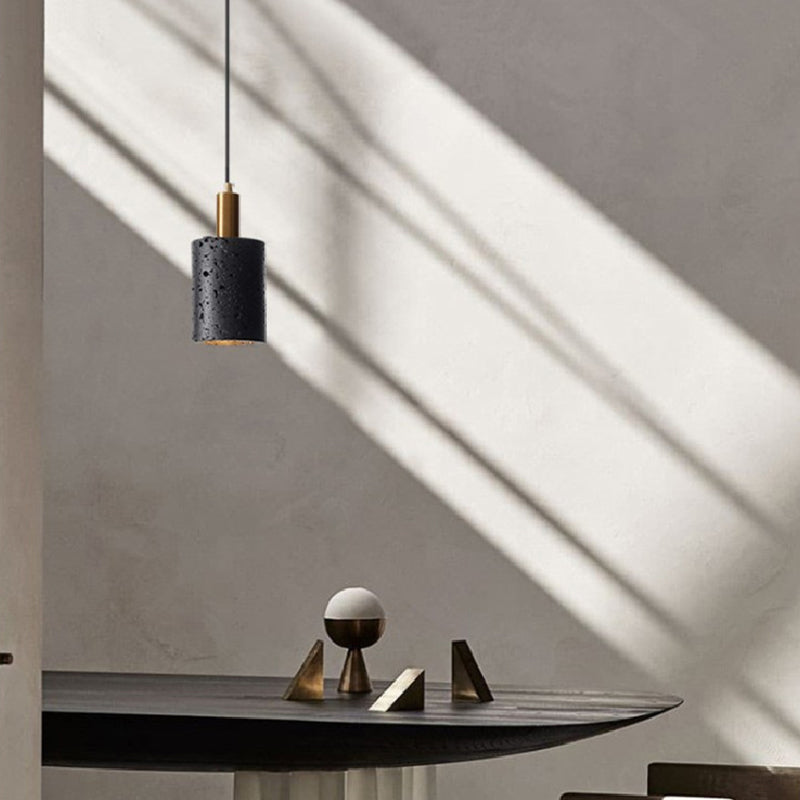 Moderner Stil hängend Licht Steinzylinder Anhänger Licht für das Lernen Esszimmer
