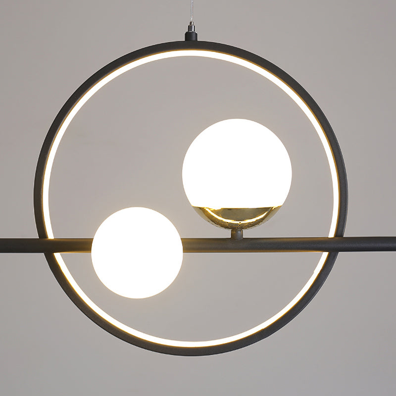 Simple Island Lighting Contemporary Hanging Lamp with Acrylic Shade for Dining Room